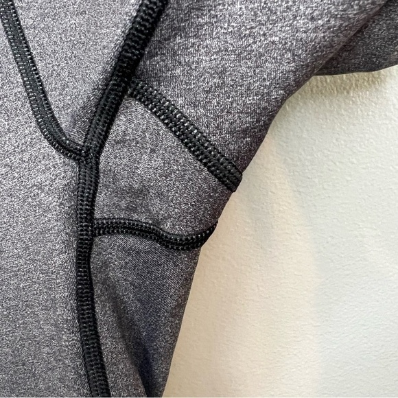 Lululemon Train Times Leggings Crop 17" Heathered Black Mesh Luxtreme TearTag 2 - Picture 6 of 10